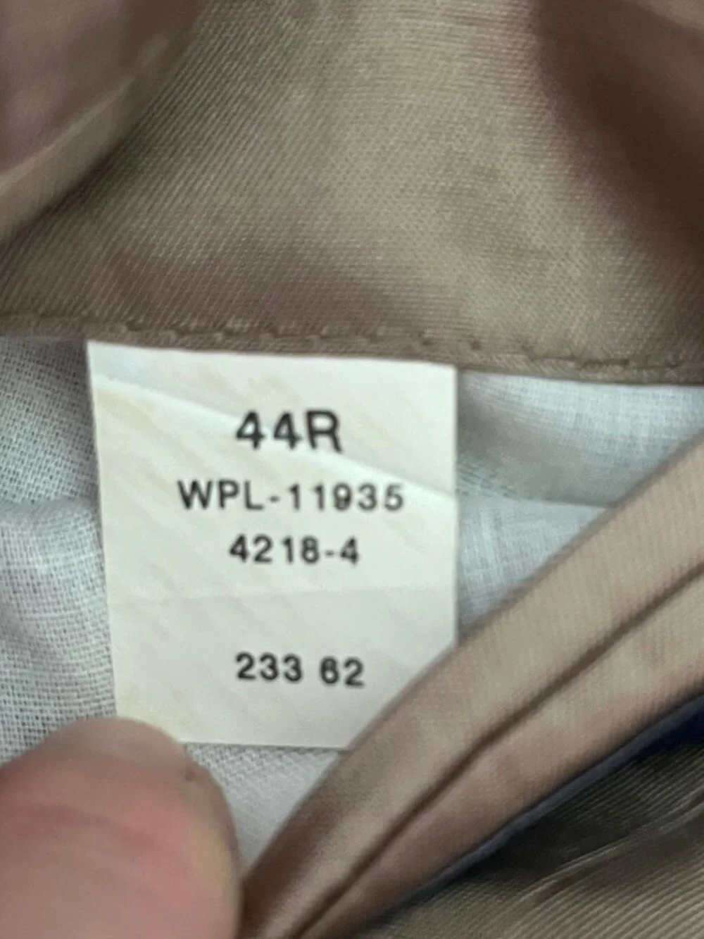Neutral Wool Sport Jacket Brown 44R Preppy Wedding Formal Work Office Classic